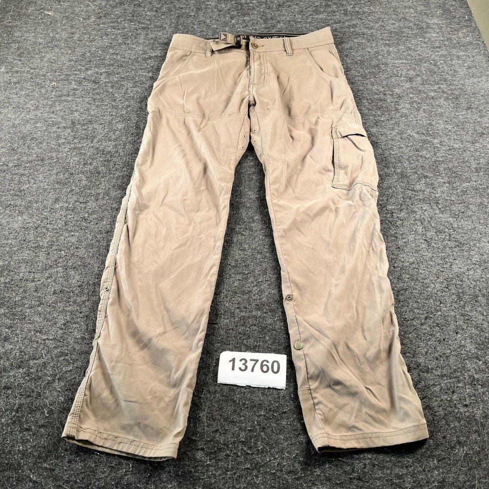 Prana Zion Cargo Pants Mens 30x30 Tan Good Straight Fit Hiking Outdoor